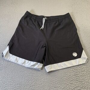 Nike Basketball Shorts Mens XL Black Stripe Drawstring Y2K Hooper Mesh 9" Inseam